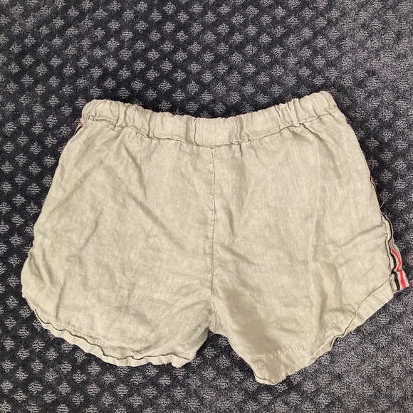 Sandra Fellini Women’s Italian 100% Linen Green Shorts - Picture 2 of 10